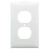 Power Gear Duplex Outlet Oversized Wall Plate, White