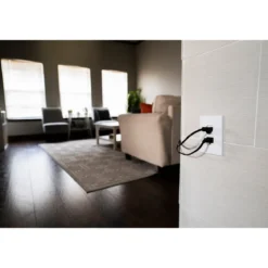 Power Gear Duplex Outlet Oversized Wall Plate, White