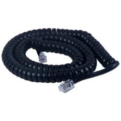 Power Gear 12 ft. Coiled Handset Cord, Black