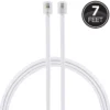 Power Gear 7ft. Line Cord, White, 10pk