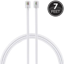 Power Gear 7ft. Line Cord, White, 10pk