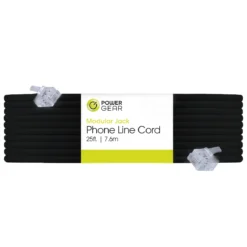 Power Gear 25ft. Phone Line Cord, Black