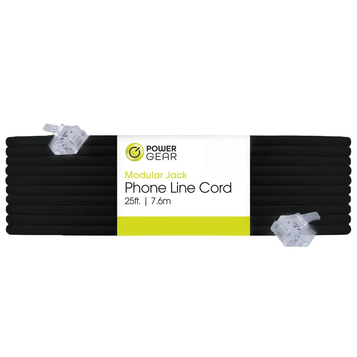 Power Gear 25ft. Phone Line Cord, Black