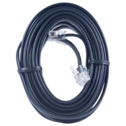 Power Gear 15 ft. Phone Line Cord, Modular Jack Ends, Black