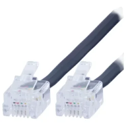 Power Gear 15 ft. Phone Line Cord, Modular Jack Ends, Black