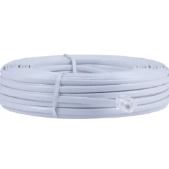 Power Gear 100ft. Phone Line Cord, White