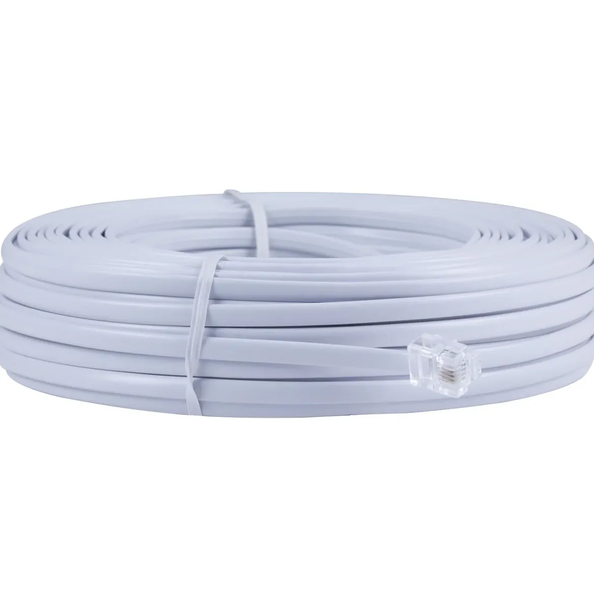 Power Gear 100ft. Phone Line Cord, White