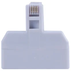 Power Gear 2-Line In-Wall Telephone Triplex Adapter, RJ11, White