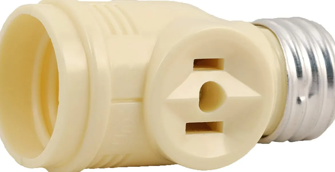 Power Gear 2-Outlet Socket Adapter, Ivory