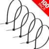 Power Gear Plastic Cable Ties, Black, 8in, 100pk