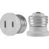 Power Gear Polarized Light Socket Adapter, White, 2pk