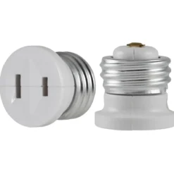 Power Gear Polarized Light Socket Adapter, White, 2pk