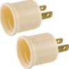 Power Gear Polarized Socket Adapter, Ivory, 2 Pack
