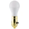 Power Gear Push On/Off Lamp Socket, Brass