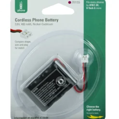 Power Gear Rechargeable Cordless Phone Battery, 3.6V, 400 mAh