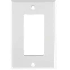 Power Gear Single Rocker Switch Oversized Wall Plate, White