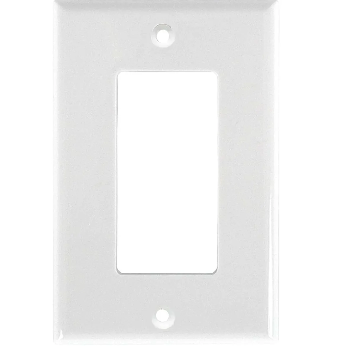 Power Gear Single Rocker Switch Oversized Wall Plate, White