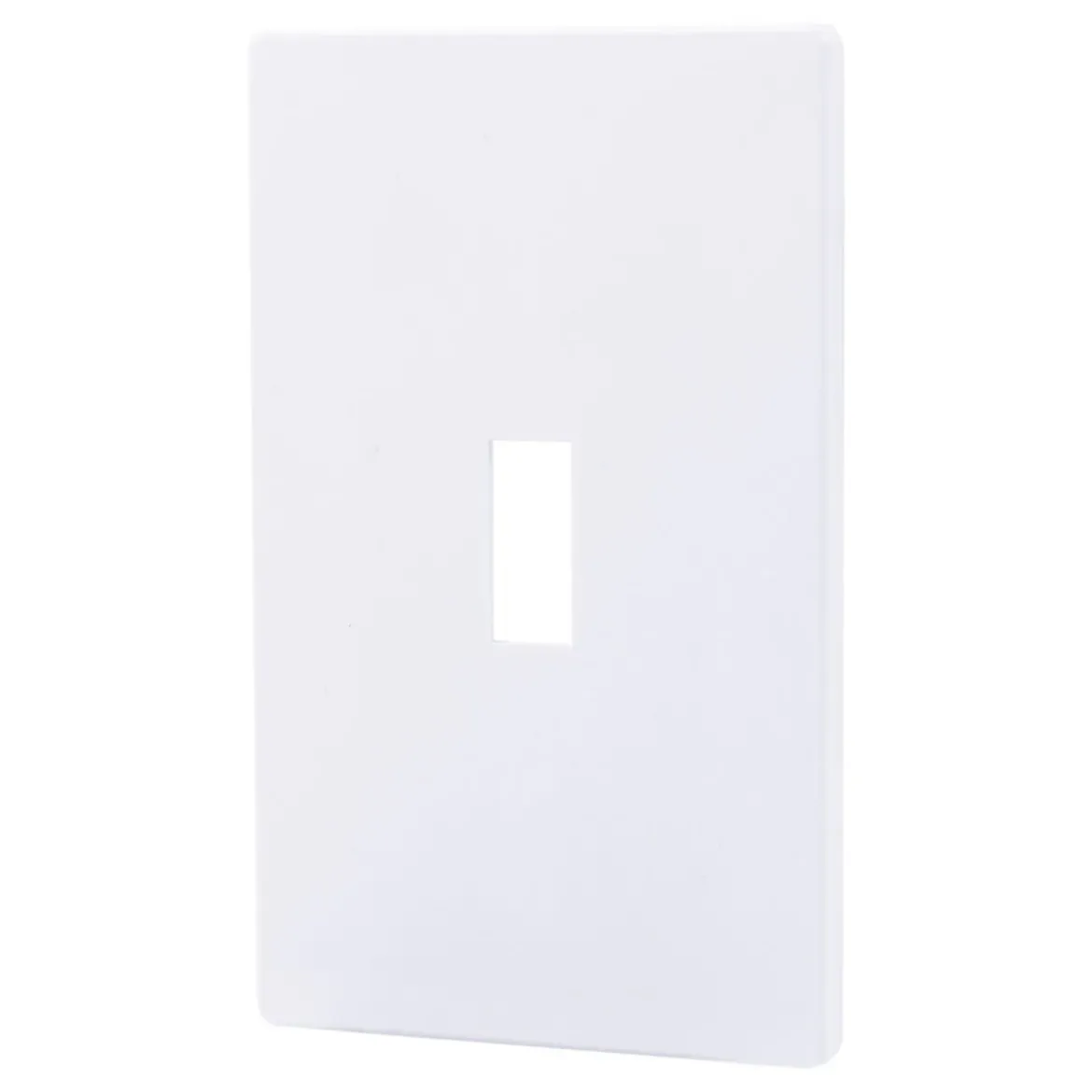 Power Gear Single Toggle Screwless Wall Plate, White