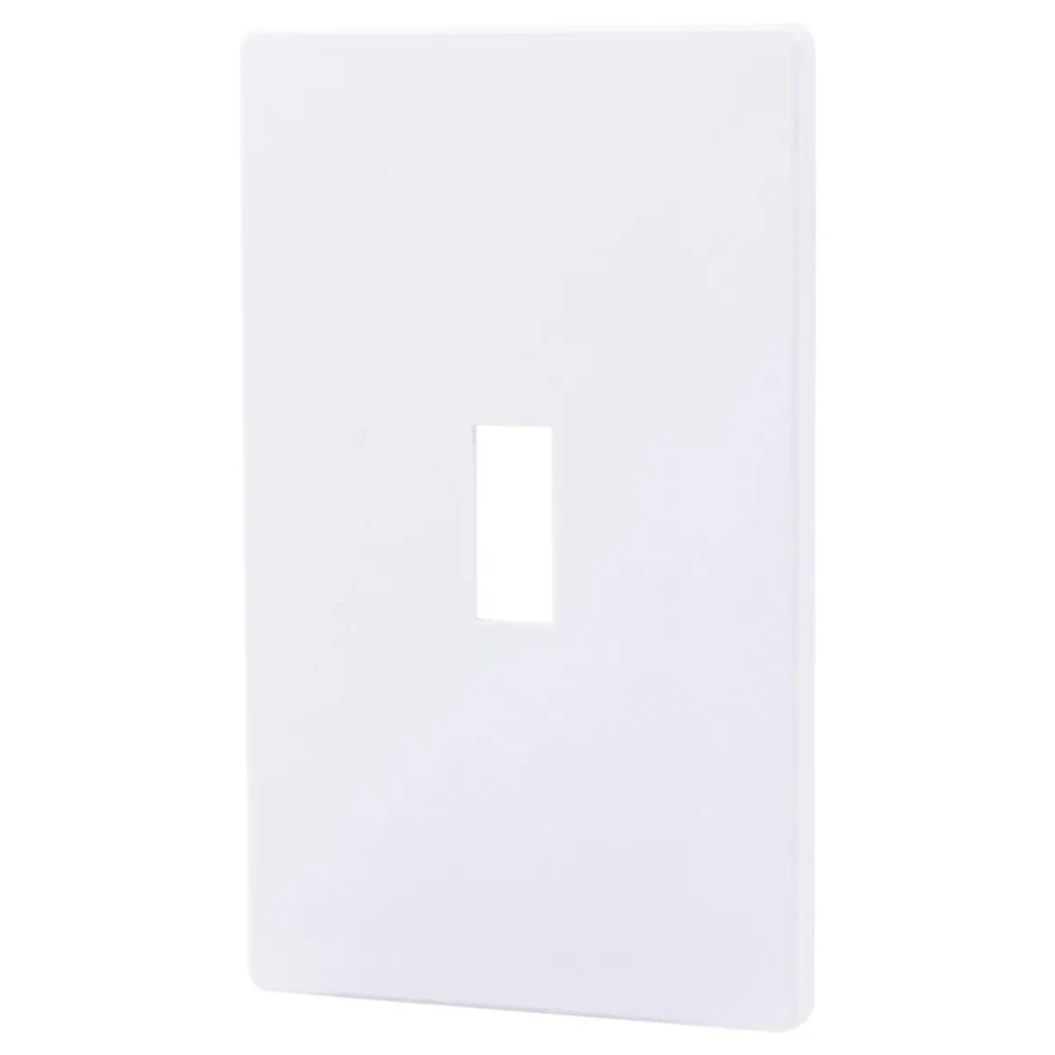 Power Gear Single Toggle Screwless Wall Plate, White, 10 Pack