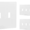Power Gear Triple Toggle Screwless Wall Plate, White, 5 Pack