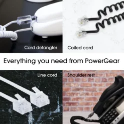 Power Gear Ultra-Thin 50ft. Line Cord, White, 2pk