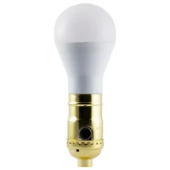 Power Gear 3-Way Lamp Socket, Brass, 2 Pack