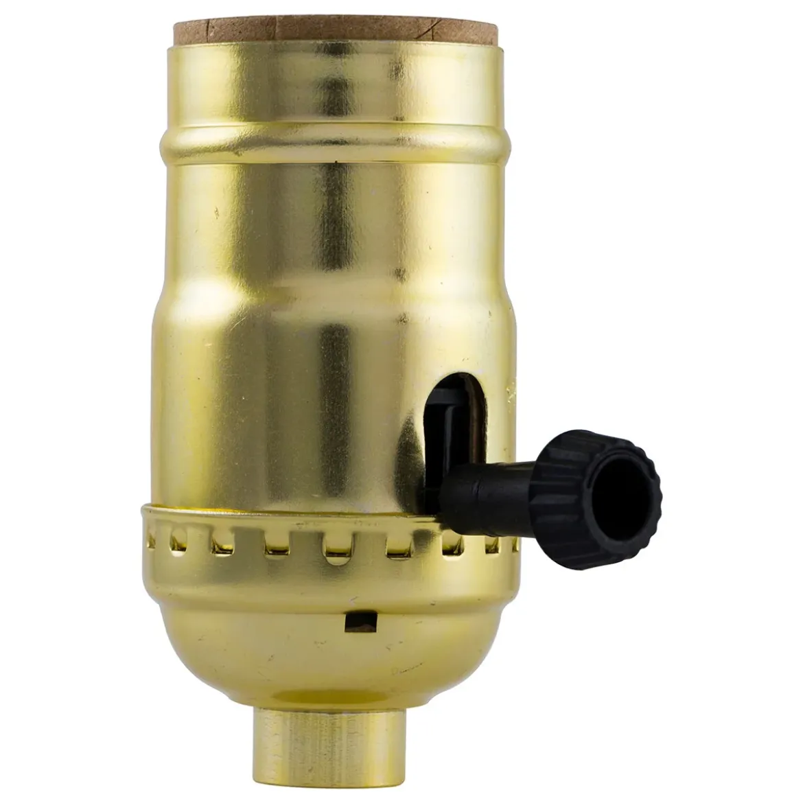 Power Gear 3-Way Lamp Socket, Brass, 2 Pack