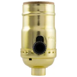 Power Gear 3-Way Lamp Socket, Brass, 2 Pack