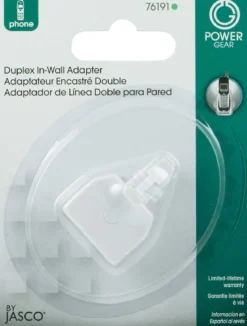 Power Gear White In-Wall Duplex Adapter