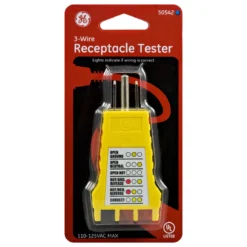 Power Gear 3-Wire Receptacle Tester, Yellow