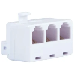 Power Gear 6-Wire White Triplex Adapter