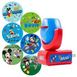 Projectables Disney Mickey Mouse & The Roadster Racers Light Sensing 6-Image LED Night Light, Red