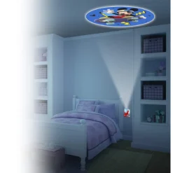 Projectables Disney Mickey Mouse & The Roadster Racers Light Sensing 6-Image LED Night Light, Red
