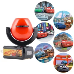 Projectables Disney Pixar Cars Light Sensing 6-Image LED Night Light, Black