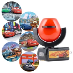 Projectables Disney Pixar Cars Light Sensing 6-Image LED Night Light, Black