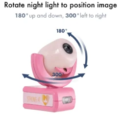 Projectables Disney Princesses Light Sensing 6-Image LED Night Light, Pink