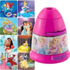 Projectables Disney Princesses Tabletop 8-Image LED Night Light, Pink