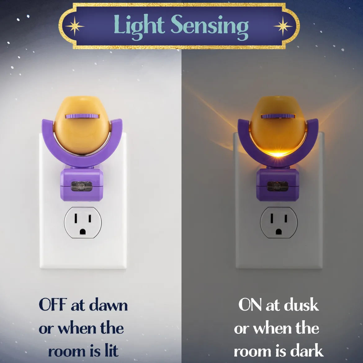 Projectables Disney WISH LED Night Light, Purple