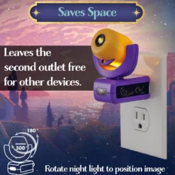 Projectables Disney WISH LED Night Light, Purple