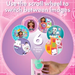 Projectables Gabby's Dollhouse LED Night Light, Pink