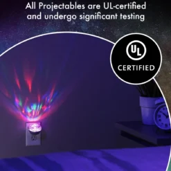 Projectables Northern Lights Light Sensing LED Night Light, Silver