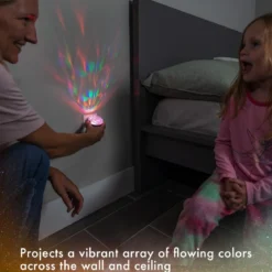 Projectables Northern Lights Light Sensing LED Night Light, Silver