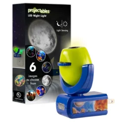 Projectables Outdoor Fun Light Sensing 6-Image LED Night Light, Blue