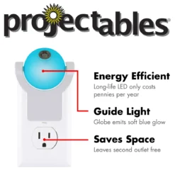 Projectables Solar System Light Sensing LED Night Light, Blue