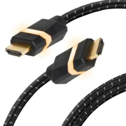 Titan 3ft. 8K Premium HDMI LED Braided Gaming Cable with Ethernet, Black