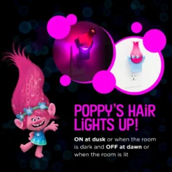 Trolls Projectables LED Light Sensing Night Light, Poppy Figure