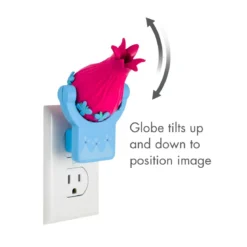 Trolls Projectables LED Light Sensing Night Light, Poppy Figure
