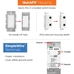 UltraPro Add-on Switch with QuickFit and SimpleWire