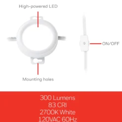 UltraPro Basic LED Puck Lights, 3pk