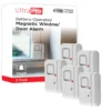 UltraPro Battery-Operated Magnetic Window or Door Alarm, 5 Pack, White